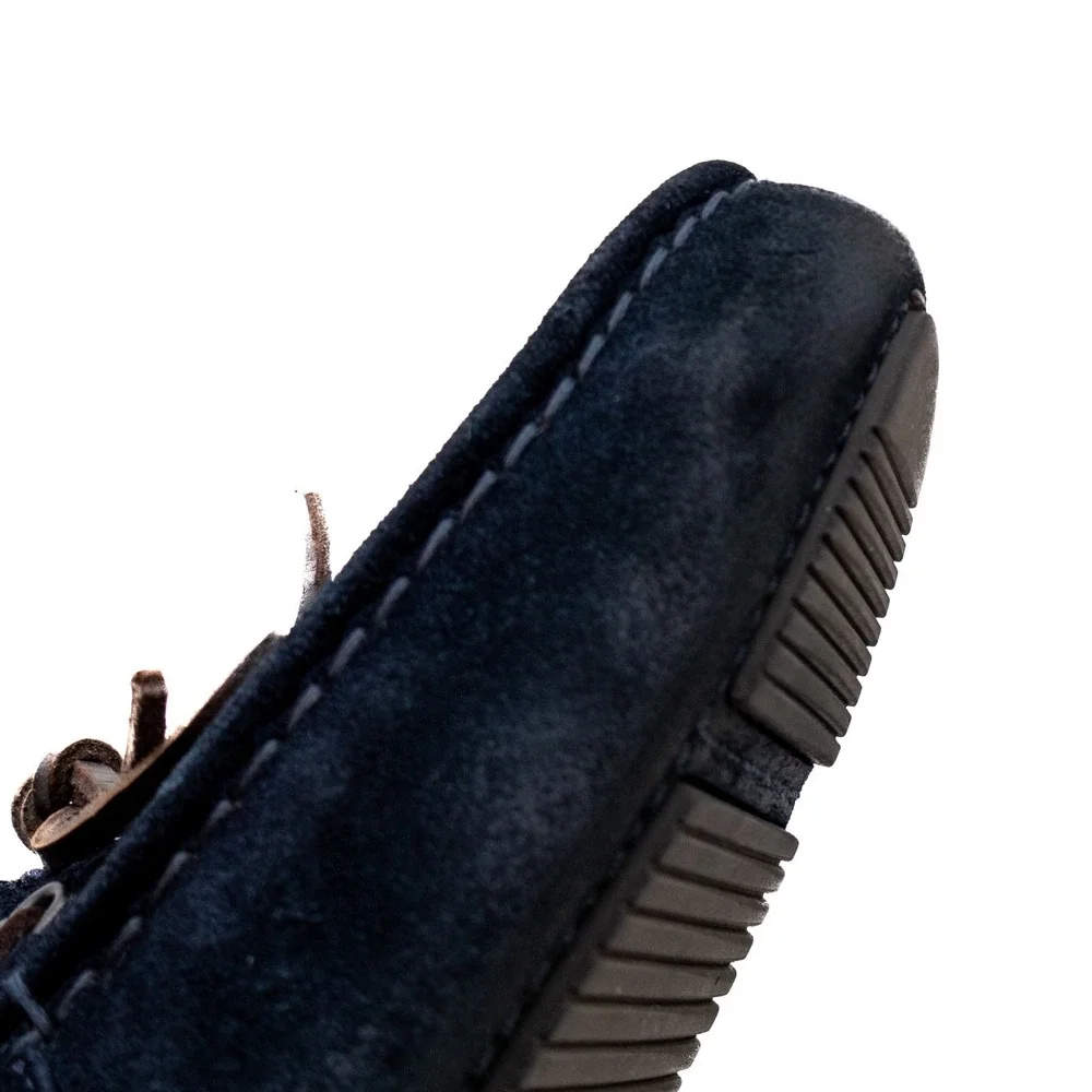 Bottega Veneta Intrecciato Suede‎ Driving Loafers Navy Blue Mens US 7